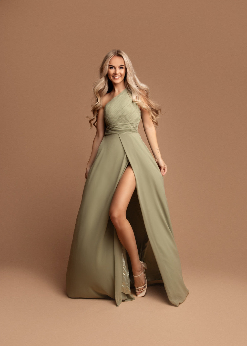 Vestido Mónica Verde Oliva